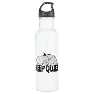 Keep quiet Lazy sleeping cat 710 Ml Water Bottle