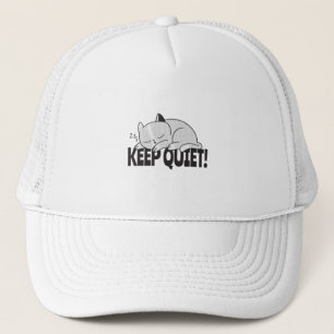 Keep quiet Lazy sleeping cat Trucker Hat