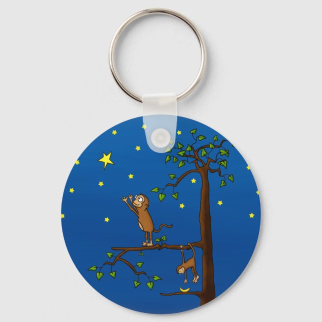 Keep Reaching Monkey Keychain (Front)