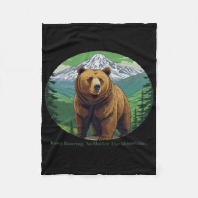 Keep Roaring  Fleece Blanket (Front)