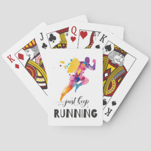 Keep running Motivational quote for Runner Gifts Playing Cards