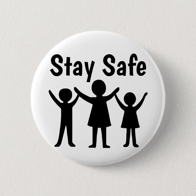 Keep Safe Covid 19 Pandemic Caregiver 6 Cm Round Badge (Front)