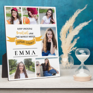 Keep Shining 2025 Graduation Multi Photo  Gift Plaque