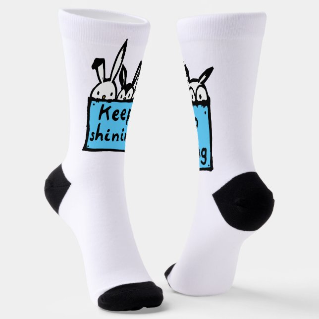 Keep Shining Socks (Angled)