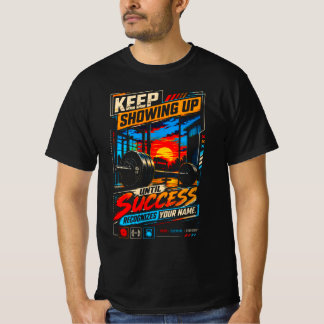 Keep showing up until success recognises your name T-Shirt