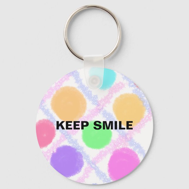 KEEP SMILE SIMPLE MINIMAL KEY CHAIN (Front)