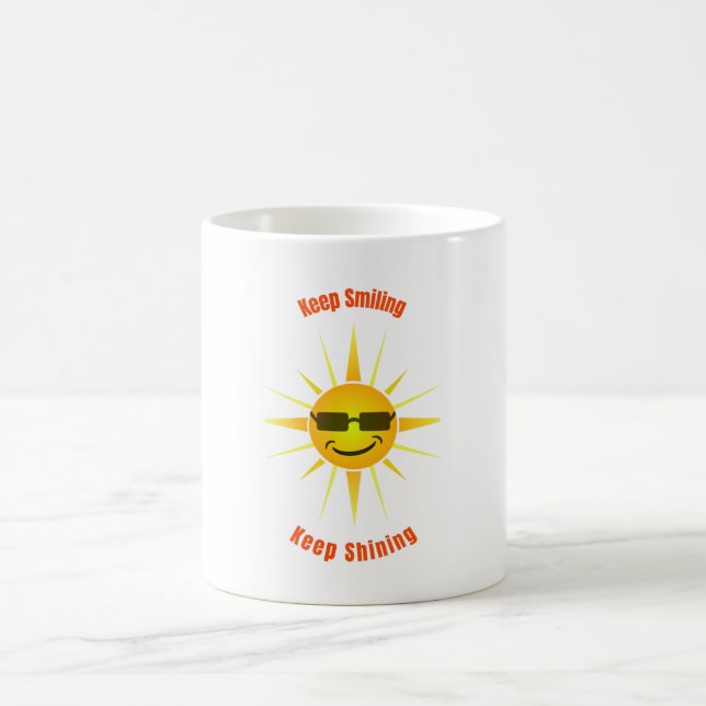 Keep Smiling and Keep Shining Coffee Mug (Center)