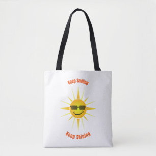 Keep Smiling and Keep Shining Tote Bag