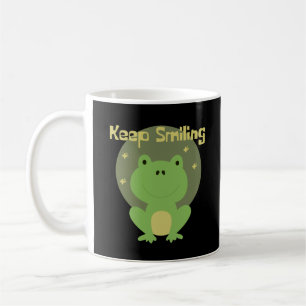 Keep smiling Kawaii green baby frog smiling Coffee Mug