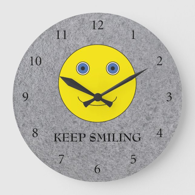 Keep Smiling Large Clock (Front)