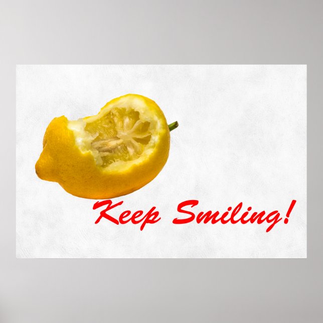 Keep Smiling! Lemon composition Poster (Front)