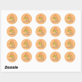 Keep Smiling Post-it Notes Classic Round Sticker