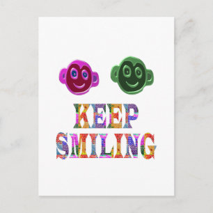 KEEP SMILING POSTCARD