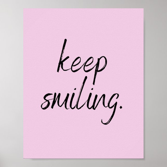 Keep Smiling Quote On Joyful Life Poster (Front)