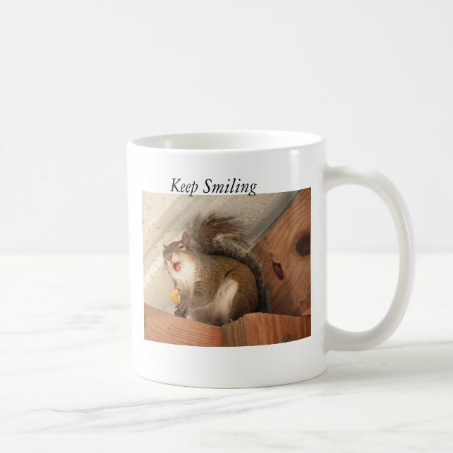 Keep Smiling Squirrel Mug (Right)