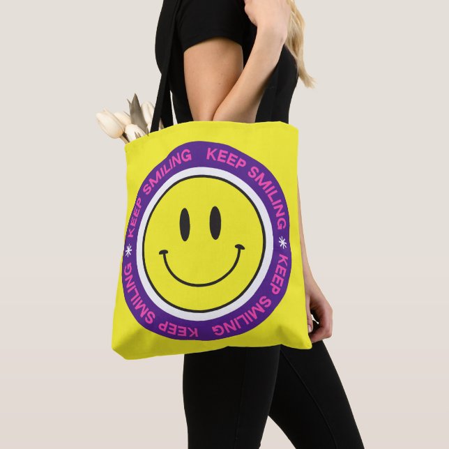 Keep Smiling Tote Bag (Close Up)