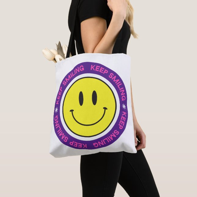 Keep Smiling Tote Bag (Close Up)