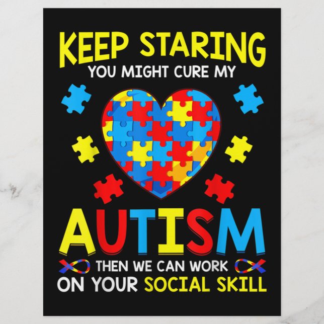 Keep Staring You Might Cure My Autism Custom Letterhead (Front)