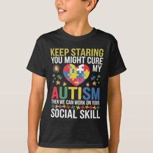 Keep Staring You Might Cure My Autism Puzzle - Men T-Shirt