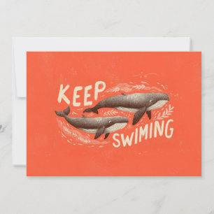 Keep Swimming Whales Card