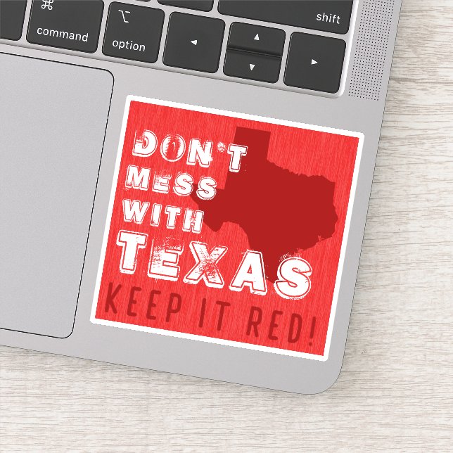 Keep Texas RED car decal - Texas GOP sticker (Detail)