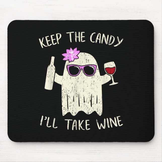Keep The Candy Fun Halloween Ghost Costume Women  Mouse Mat (Front)