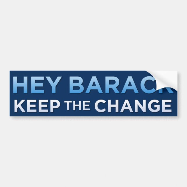 'Keep The Change' Obama Bumper Sticker (Front)