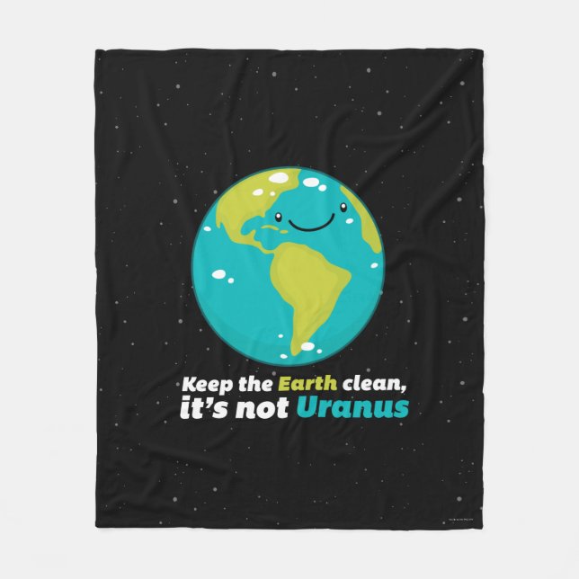 Keep The Earth Clean Fleece Blanket (Front)