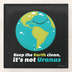 Keep The Earth Clean Glass Coaster