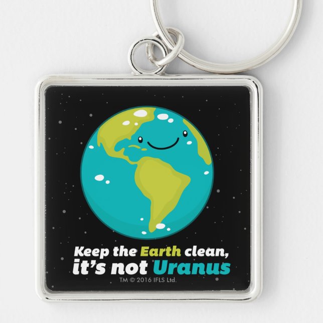 Keep The Earth Clean Key Ring (Front)