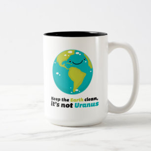Keep The Earth Clean Two-Tone Coffee Mug