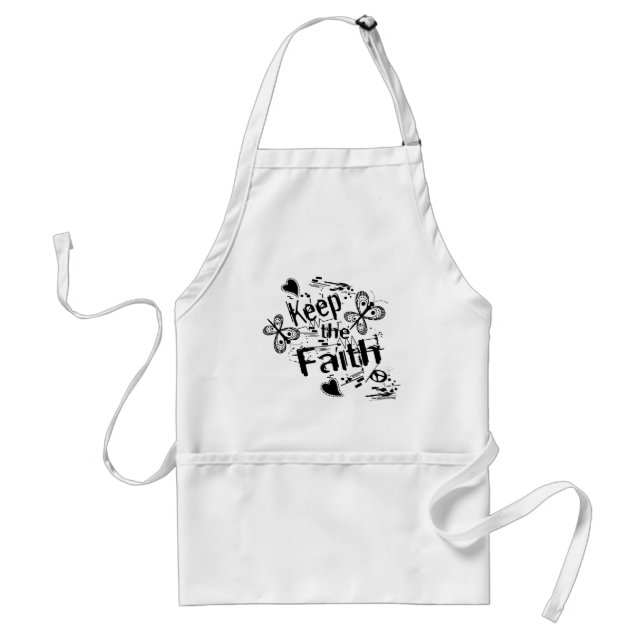 Keep The Faith Black/White Graffiti Apron (Front)