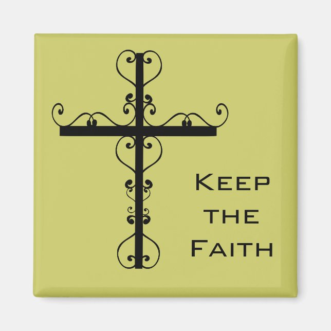 Keep the Faith Cross Magnet (Front)