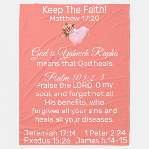 Keep The Faith ! Fleece Blanket