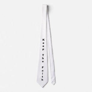Keep The Faith Neck Tie (Black/White)