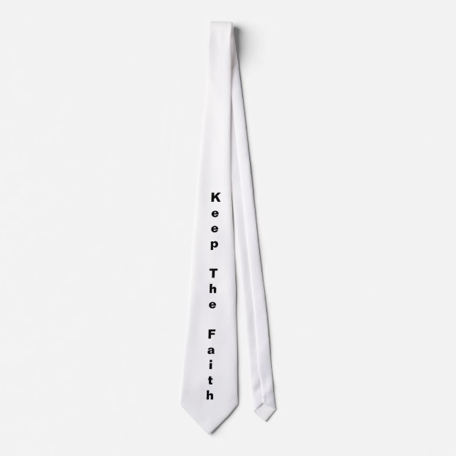 Keep The Faith Neck Tie (Black/White) (Front)