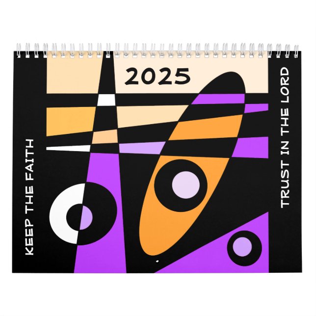 Keep The Faith - Trust In The LORD (Orange Purple) Calendar (Cover)