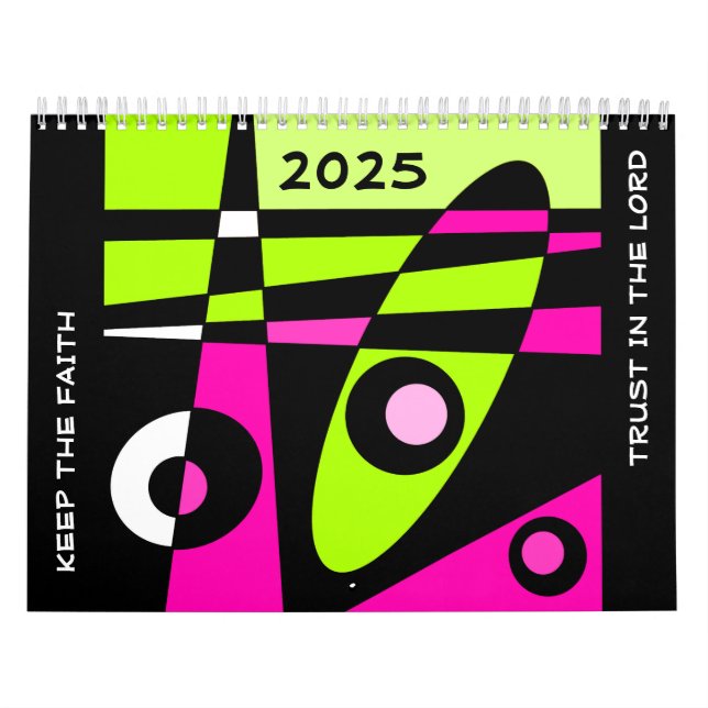 Keep The Faith - Trust In The LORD (Pink Green) Calendar (Cover)