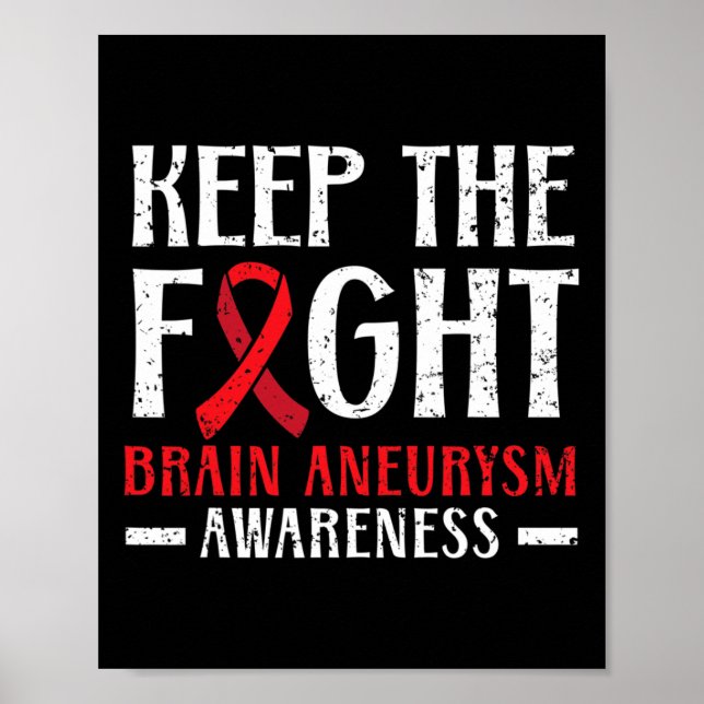 Keep The Fight Brain Aneurysm Aneurysm Awareness 1 Poster (Front)