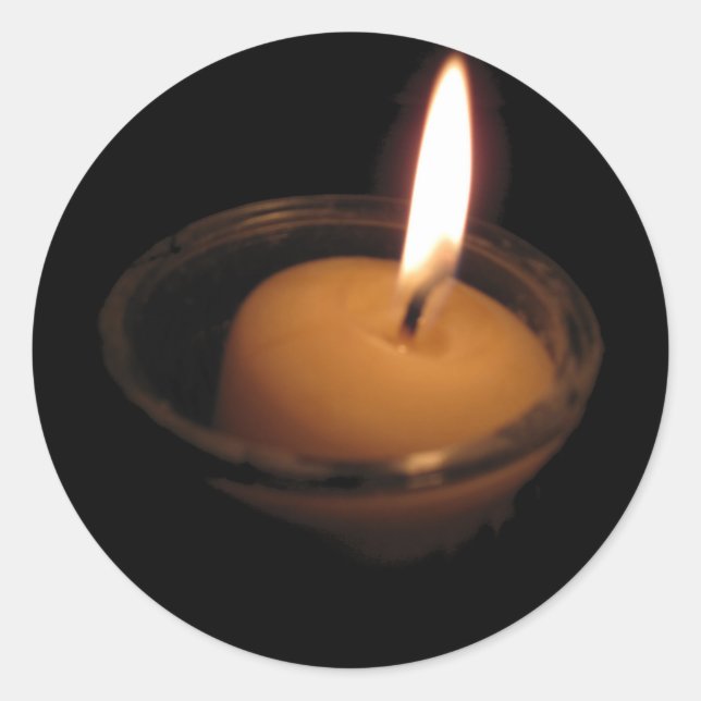 Keep the Flame Burning Candle Classic Round Sticker (Front)