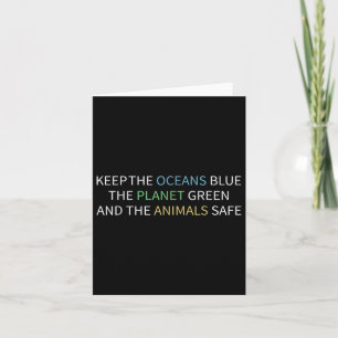 Keep The Oceans Blue Environmental Protection, Cli Card
