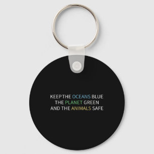 Keep The Oceans Blue Environmental Protection, Cli Key Ring