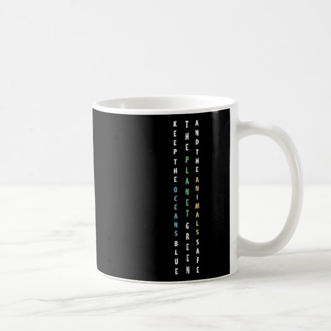 Keep The Oceans Blue Environmental Protection Clim Coffee Mug (Right)