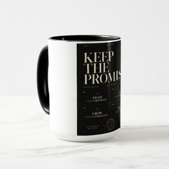 Keep The Promise™ | Premium Discipline & Personal  Mug (Front Left)
