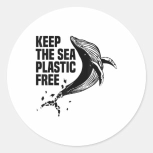 Keep The Sea Plastic-free Environmental Protection Classic Round Sticker