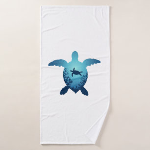 Keep The Sea Plastic Free Save The Sea Turtles T-S Bath Towel