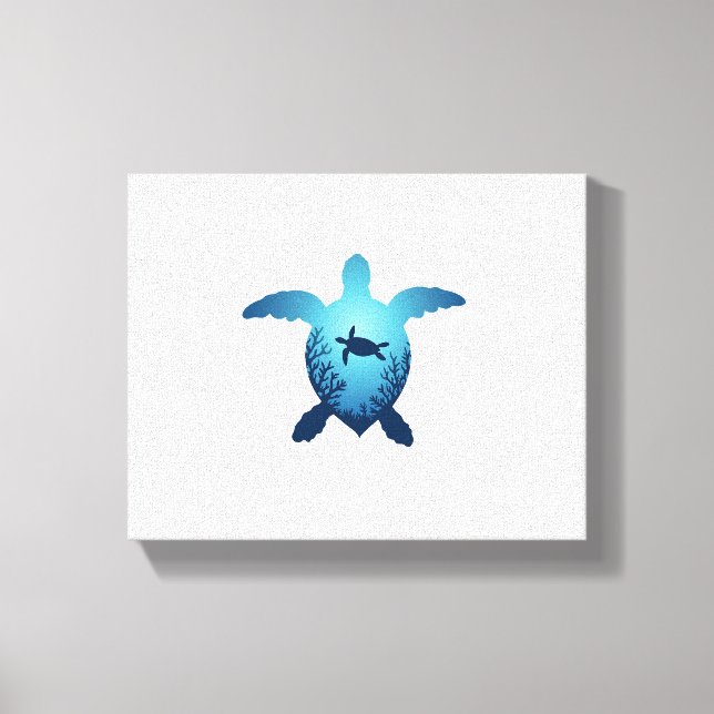 Keep The Sea Plastic Free Save The Sea Turtles T-S Canvas Print (Front)