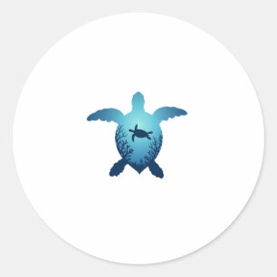 Keep The Sea Plastic Free Save The Sea Turtles T-S Classic Round Sticker