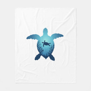 Keep The Sea Plastic Free Save The Sea Turtles T-S Fleece Blanket