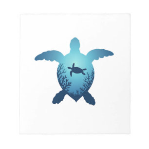 Keep The Sea Plastic Free Save The Sea Turtles T-S Notepad